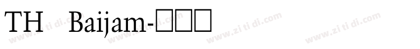 TH Baijam字体转换
